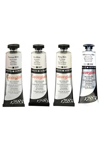 Daler Rowney Georgian Yağlı Boya 38ml 4'lü Set Beyaz Renk Tonları