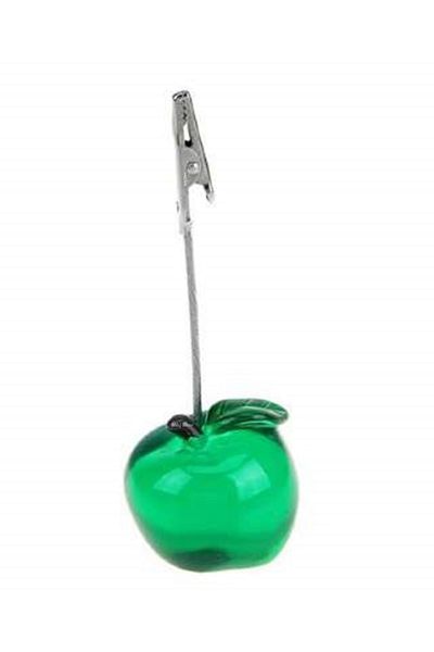 SEDEF SİLVER Apple Shaped Cute Decorative Desktop Clip Clip Note Holder, Paper Holder, Notepad