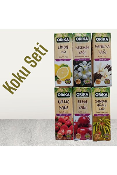 ORİKA Limon - Yasemin - Vanilya - Çilek- Elma - Sandal Ağacı Koku Seti