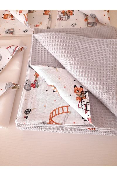 Heybe Waffle / Muslin Baby Pique Set