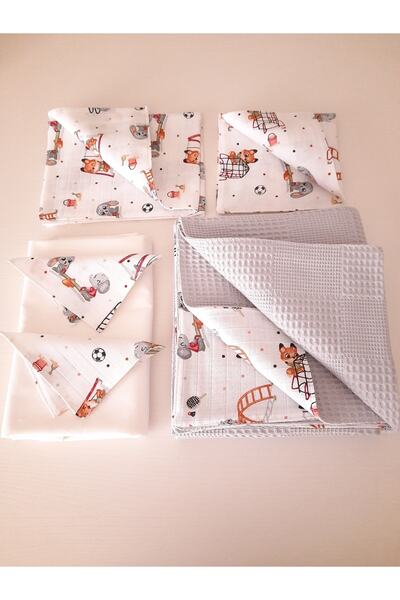 Heybe Waffle / Muslin Baby Pique Set