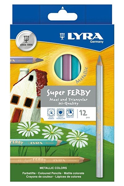 LYRA Super Ferby Metalik Kuruboya 12'li Paket L3721122 /