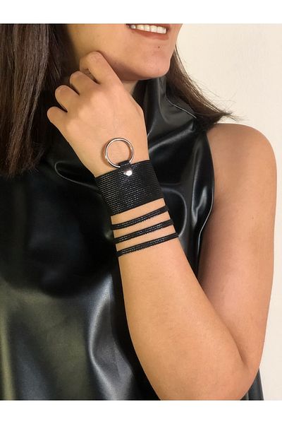 AGG TASARIM Striped Leather Bracelet