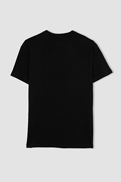 DeFacto Μπλουζάκι με κοντό μανίκι Regular Fit Crew Lack A4007ax23hs