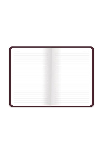 KESKİN COLOR 13.5x19.5 Thermo Leather Striped Hardcover Notebook Elegant - Brown