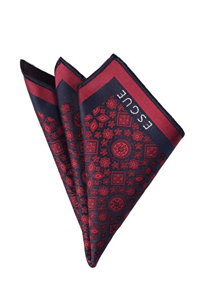 Esgue منديل طوق منقوش باللون العنابي