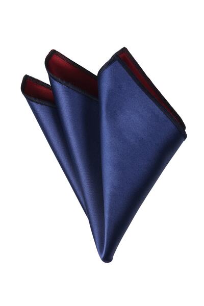 Esgue Micro Satin Reversible Laci - Claret Red Collar Handkerchief