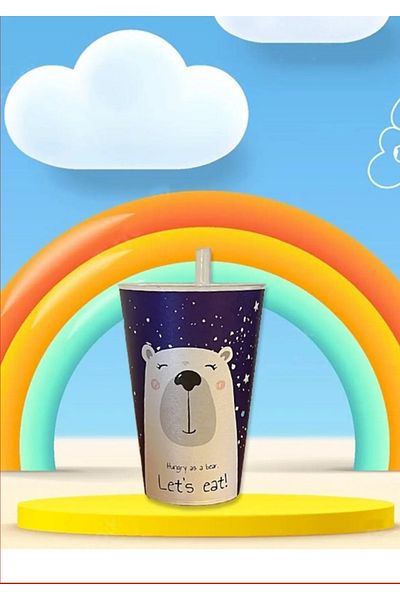 Gondol Gondola Cups with Straw 400 ML (Pack of 2)
