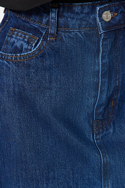 Trendyol Modest Indigo hosszú farmer szoknya TCTAW24EE00004