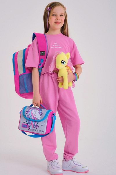 Coral High Set de geanți de școală pentru copii, roz argintiu, cu model de unicorn, 3 piese SET0114383