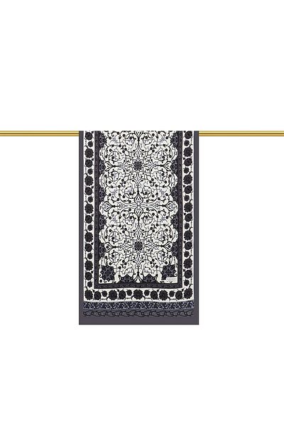 Bursa İpek Ecru Gray Ivy Silk Scarf