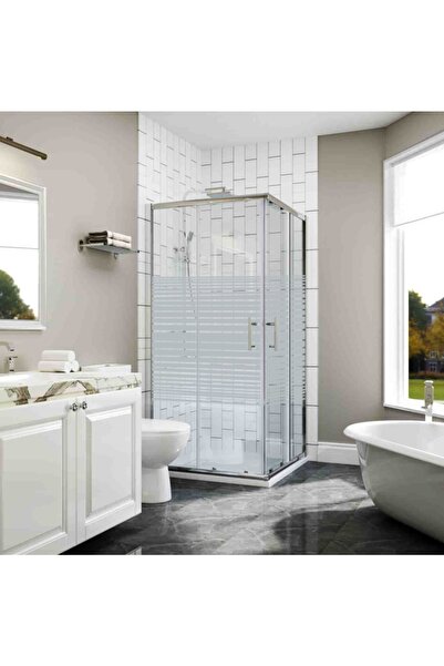 Blackline Kromaj Köşe 80x80 BL12 5 mm Temperli Şişe Cam