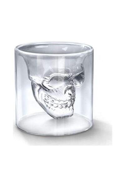 Genel Markalar Kurukafa Viski Kahve Bardağı Çift Cidarlı Bardak