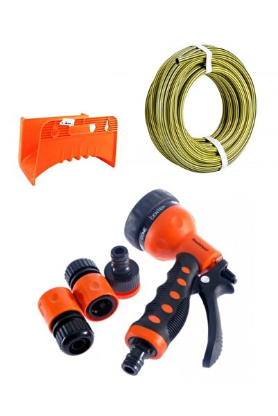 YDGR Zebra Hortum + Plastik Hortum Askısı+ 7 Fonksiyonlu Hortum Tabancası 3'l...