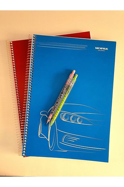 Mopak 120 LEAVES RULED 2 PIECES NOTEBOOK (2 PIECES) + GIPTA 0.7 PEN (2 PIECES)