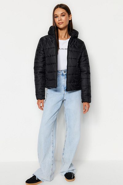 Trendyol Collection Black Fitted Hooded Water Repellent Quilted Puffer Jacket TWOAW24MO00175