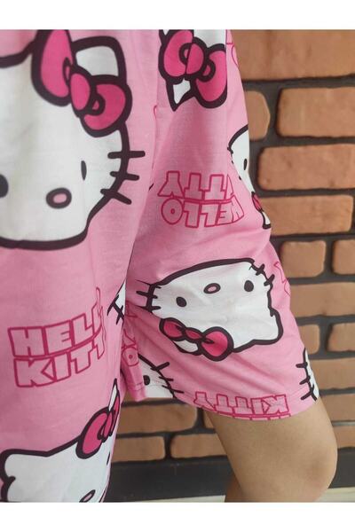 MECH BUTİK Pembe Hello Kitty Cat Bol Şort