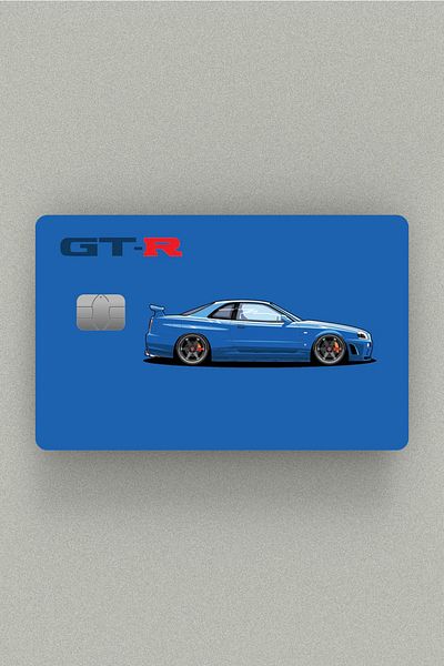 Namgo R34 Gt-r Nissan με ή χωρίς τσιπ κάρτα, πιστωτική κάρτα, αυτοκόλλητο με επίστρωση Akbil