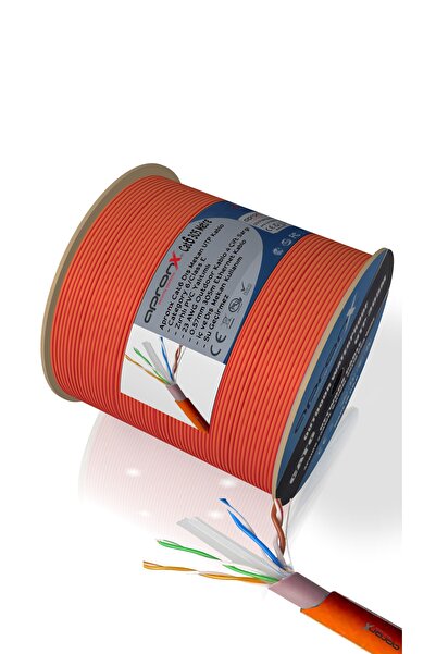APRONX 305 Metre Cat6 23awg Cat6 Kablo Outdoor Turuncu Dış Mekan Cat6 Utp Kablo Zırhlı Cat6 Kablo