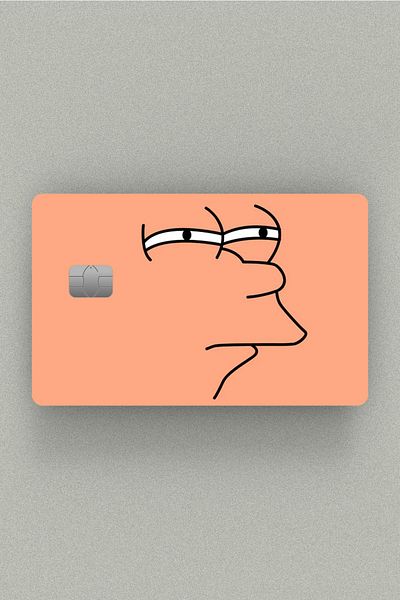 Namgo Futurama - Fry - Κάρτα με ή χωρίς τσιπ ''hmm'', πιστωτική κάρτα, αυτοκόλλητο με επίστρωση Akbil