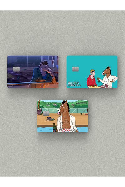 Namgo Boejack Horseman Σετ 3 αυτοκόλλητων πιστωτικών καρτών & ζωνών