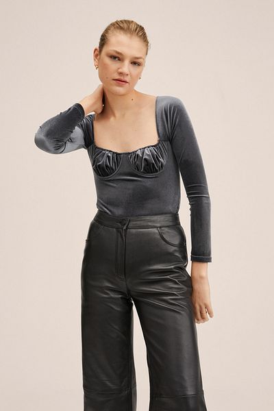 MANGO 27080433 Damen/Mädchen Grau