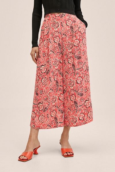 MANGO Red Women's Trousers 27008633
