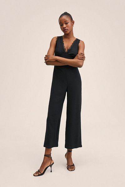 Mango black 2025 jumpsuit