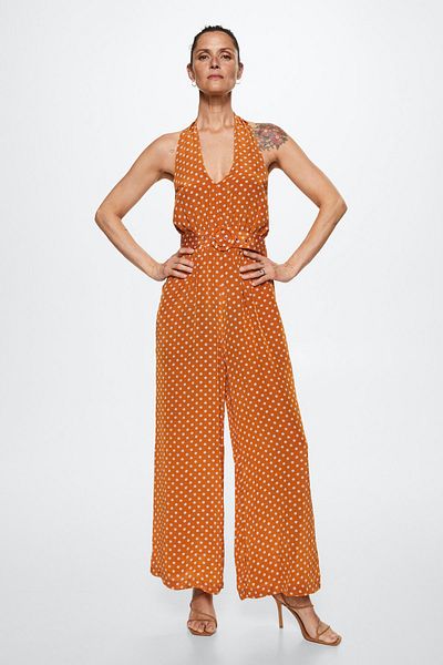 MANGO Woman Καφέ Γυναικεία Ολόσωμη φόρμα 37050423
