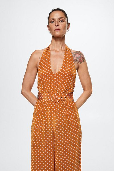 MANGO Woman Καφέ Γυναικεία Ολόσωμη φόρμα 37050423