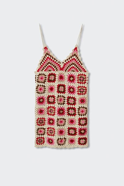 MANGO Woman Pembe Kadın Elbise 37020031