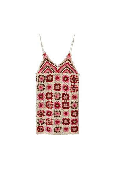 MANGO Woman Pembe Kadın Elbise 37020031