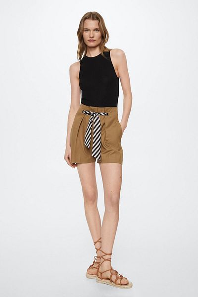 MANGO Brown Women's Shorts & Bermuda 37010458