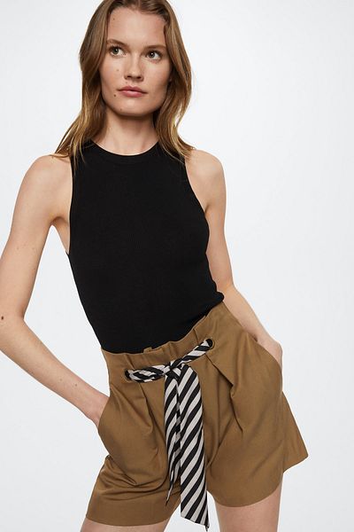 MANGO Brown Women's Shorts & Bermuda 37010458