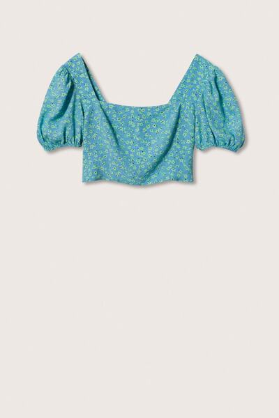 MANGO Woman Modrá dámská halenka 27098631