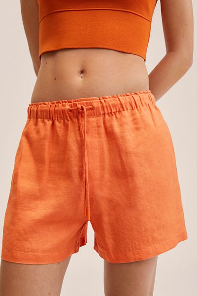 MANGO Pantaloni scurți și bermude portocalii pentru femei 27007877