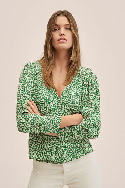 MANGO Woman Πράσινη Γυναικεία Μπλούζα 27055771