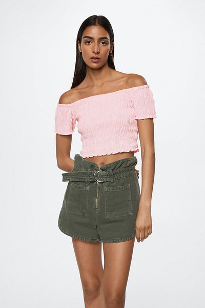 MANGO 27088257 Damskie / Dziewczęce Różowe