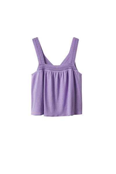MANGO Woman Purple Women's Blouse 27019049