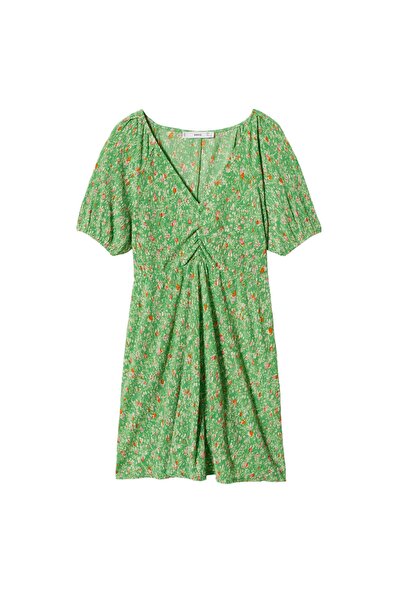 MANGO Yeşil Kadın Elbise 37040357