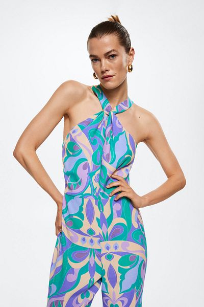 MANGO Lila dámská kombinéza 37081300