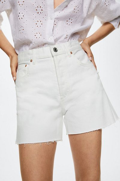 MANGO Weiße Damen-Shorts und Bermuda 37000338