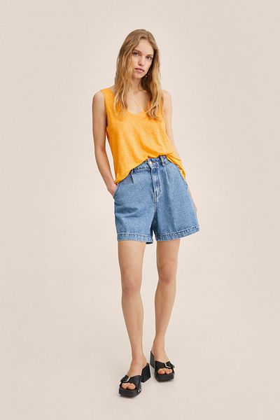 MANGO Gelbe Damenbluse 27057114