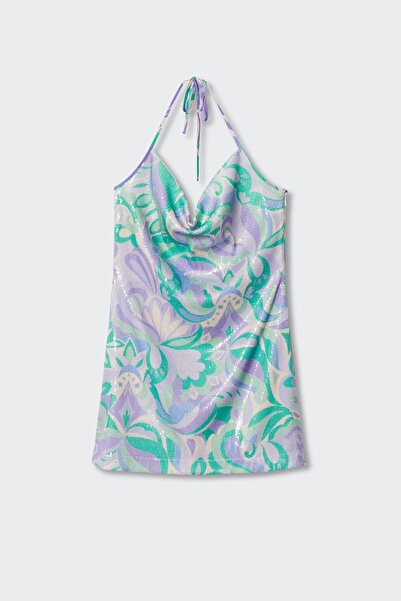 MANGO Woman Lilac Women's Dress 37071301