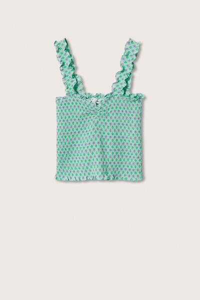 MANGO Woman Zielona bluzka damska 27028633