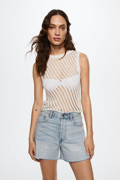 MANGO 37000347 Damen/Mädchen Hellblau