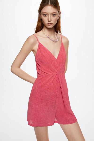 MANGO Woman Piros női jumpsuit 37000358