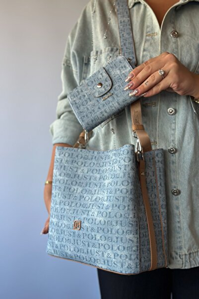 Just Polo Kadın 5 Bölmeli Iki Askılı Çanta (Kalın Askılı) 4015 koyu kot kombın