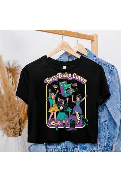 Touz Easy-Bake Blunt Blunt Gothic Black Crop - Coven Printed