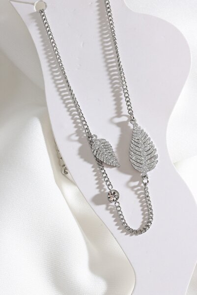 Genel Markalar YAPRAK DETAYLI ÇELİK SILVER HALHAL